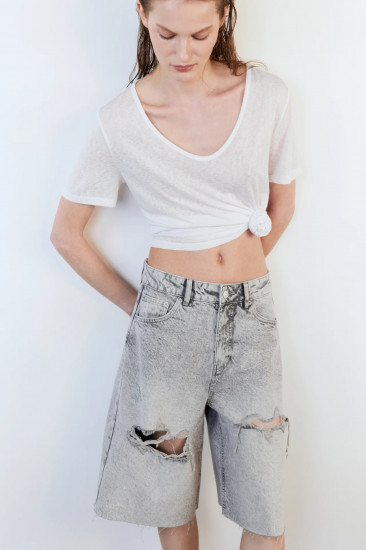 Шорты-бриджи джинсовые женские