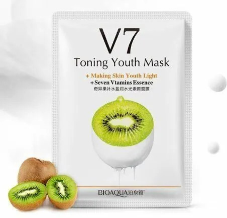 Маска для лица с экстрактом киви «V7»