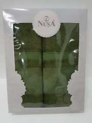 Набор полотенец «Орхидея» (бамбук с жаккардовым бордюром, размер 50х90 и 70х140 см) - Фото 1