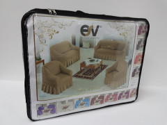 Набор чехлов для 3-х местного дивана и 2-х кресел (бордовый) - Фото 2