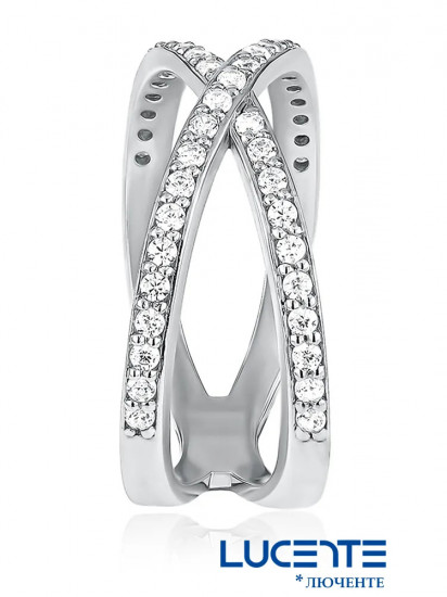 Кольцо из серебра с фианитами