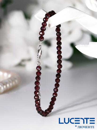 Браслет из серебра с наногранатами