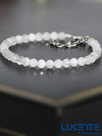 Браслет из серебра с лунными камнями