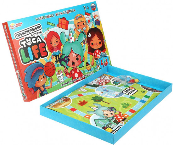 Игра-ходилка настольная «Приключения в стиле Toca Life»