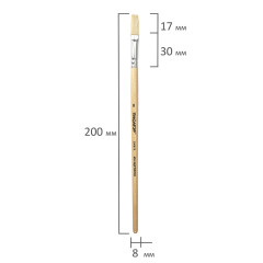 Кисть плоская № 8 - Фото 4