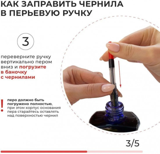Ручка перьевая с конвертером и картириджами