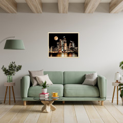 Картина по номерам с поталью «Ночной город» - Фото 1