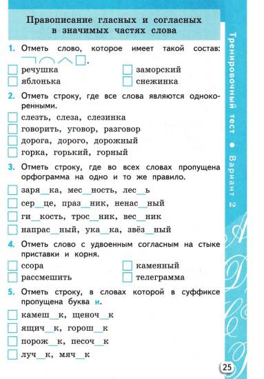Русский язык. 4 класс. Самостоятельные и контрольные работы