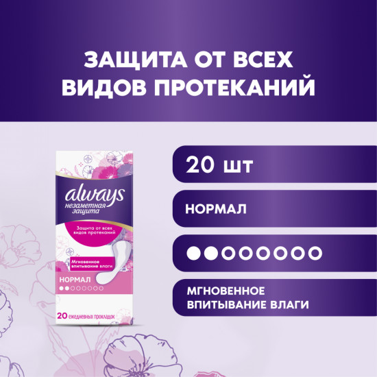 Прокладки гигиенические ежедневные