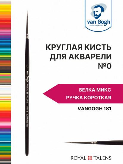 Кисть для акварели №0