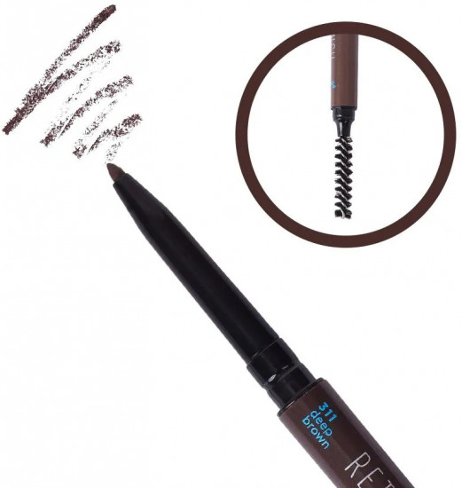 Карандаш для бровей «Retractable micro brow pencil», оттенок 311 Темно-коричневый