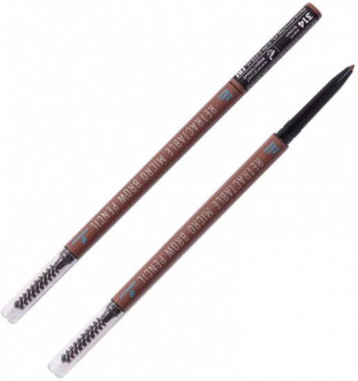 Карандаш для бровей «Retractable micro brow pencil», оттенок 314 Теплый коричневый