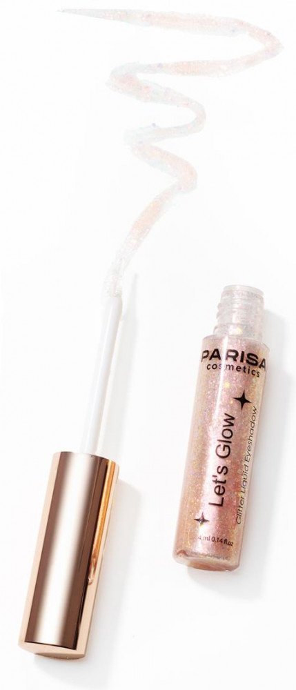 Тени для век жидкие с глиттером «Let’s Glow», оттенок 01 Topaz | Parisa Cosmetics | Фото 1