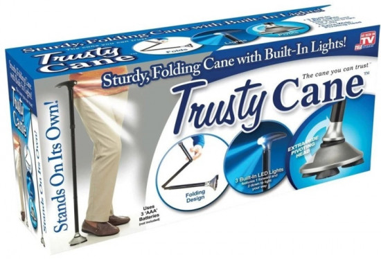 Складная трость с фонариком «Trusty Cane»