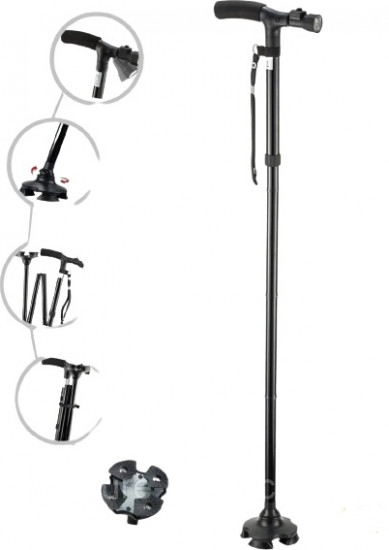 Складная трость с фонариком «Trusty Cane»