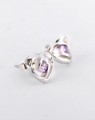 Серьги-сердечки гвоздики - Фото 2