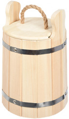 Кадка из липы для воды и заготовки солений (5 л) с крышкой и гнётом - Фото 1