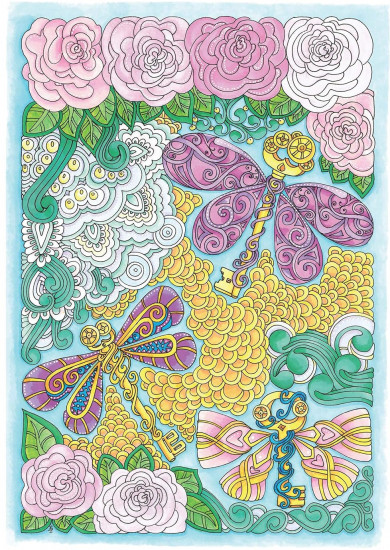 Creative Haven Entangled Dragonflies Coloring Book