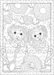 Creative Haven Playful Puppies Coloring Book - Фото 2