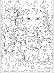 Creative Haven Playful Puppies Coloring Book - Фото 4