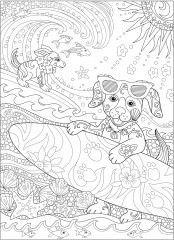 Creative Haven Playful Puppies Coloring Book - Фото 6