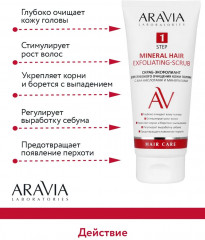 Скраб-эксфолиант для глубокого очищения кожи головы с АНА-кислотами и минералами «Mineral Hair Exfoliating-Scrub» - Фото 3