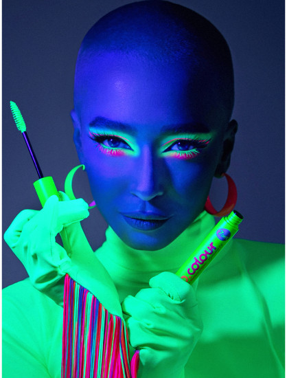 Тушь для ресниц и волос светящаяся «B.Colour Hair mascara UVglow», оттенок 02 New York Night оранжевый