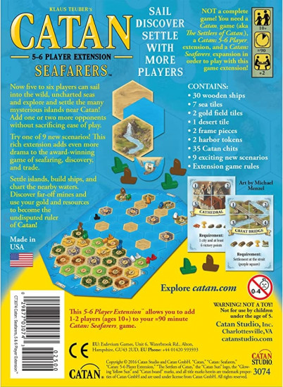 Настольная игра «Catan. Колонизаторы Мореходы». Расширение на 5-6 игроков