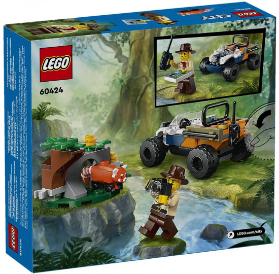 Конструктор LEGO® 60424 Малая панда и квадроцикл в джунглях