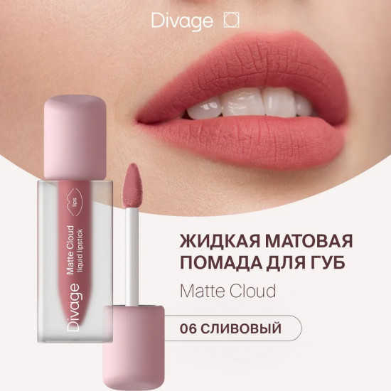 Помада для губ жидкая «Matte Cloud Liquid Lipstick», тон 06 Сливовый