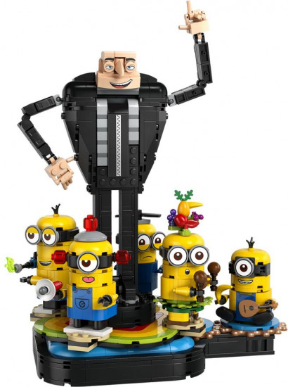 Конструктор LEGO® 75582 Грю и миньоны из кубиков