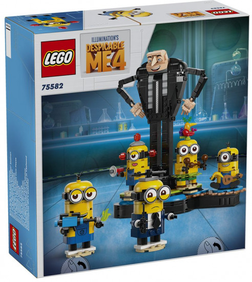 Конструктор LEGO® 75582 Грю и миньоны из кубиков