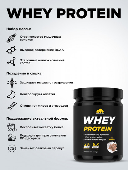 Протеин сывороточный со вкусом молочного шоколада «Whey Protein»