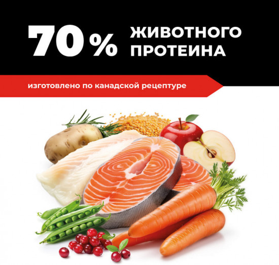 Корм полнорационный беззерновой для котят и кошек всех возрастов с лососем и треской