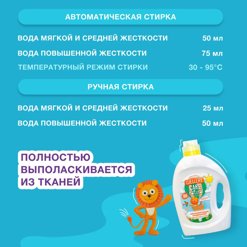Кондиционер для детского белья «Care Natural» | Wellery | Фото 2