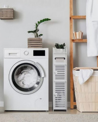 Шкафчик для туалета и ванной белый ПВХ-пластик - Фото 7