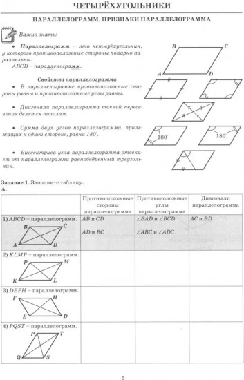 Геометрия. 8 класс. Тетрадь-тренажёр. Базовый уровень