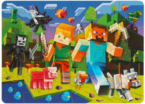 Набор пазлов «По мотивам Minecraft»