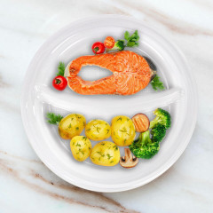 Комплект одноразовых тарелок 2-х секционных - Фото 7