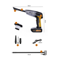 Автопылесос-автокомпрессор 2 в 1 - Фото 1