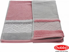 Полотенце махровое «Nazende» (хлопок, 70x140 см), цвет розовый - Фото 1