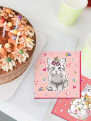 Салфетки бумажные «Котики на розовом» - Фото 4