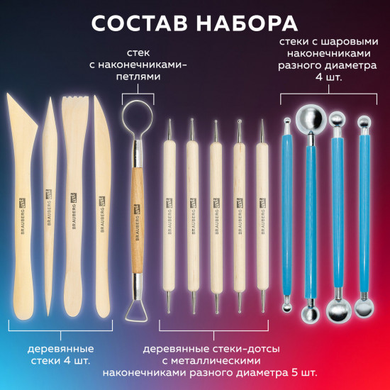Набор инструментов для лепки и моделирования