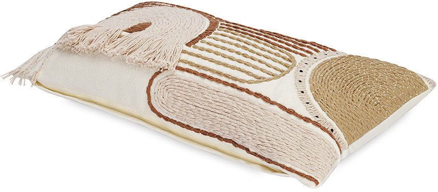 Чехол на подушку «Beige geometry» | Ethnic | Tkano | Фото 1