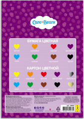 Набор для творчества «Заботливые мишки», картон (10 л, 10 цв) + цветная бумага (16 л, 8 цв) - Фото 1