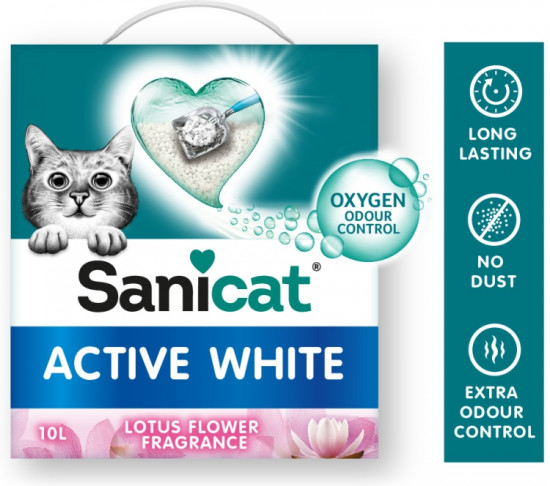 Наполнитель комкующийся с ароматом лотоса «Active White»