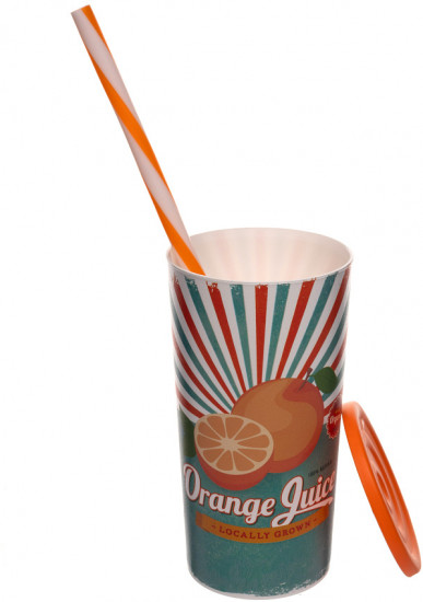 Стакан с трубочкой «Orange»