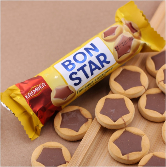 Печенье с шоколадной глазурью «Bon Star»