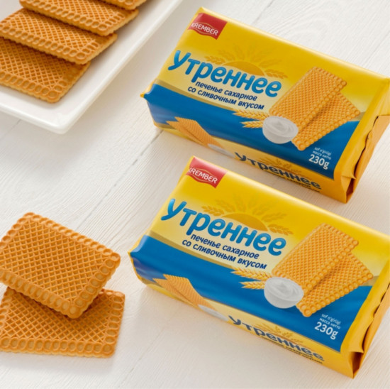 Печенье сахарное со сливочным вкусом «Утреннее»