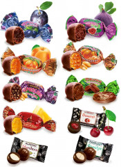 Набор конфет ассорти «Фрукты и орехи в глазури» - Фото 3